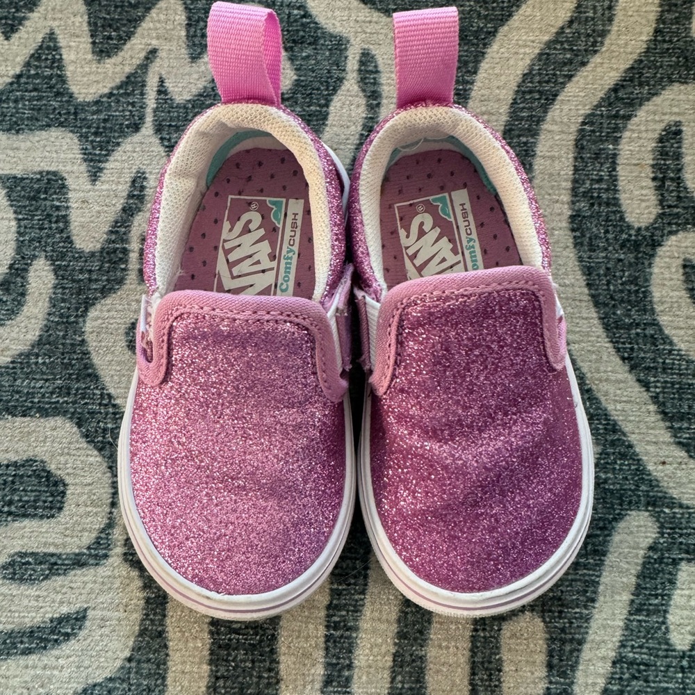 Baby sparkle vans worn once for school photos